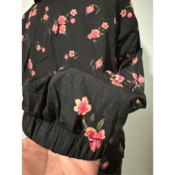 Victoria secret Pink Anorak floral long full zip windbreaker jacket Xs/S - Picture 6 of 8